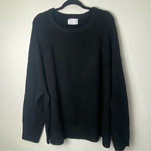 Asos Design Pullover Sweater Womens US 20‎ Black Long Sleeve Crew Neck Knitted